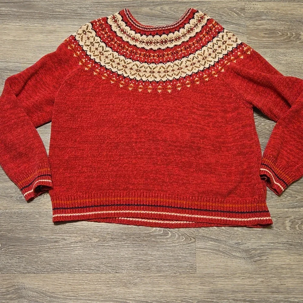 Vintage Fair Isle Sweater Sz Large